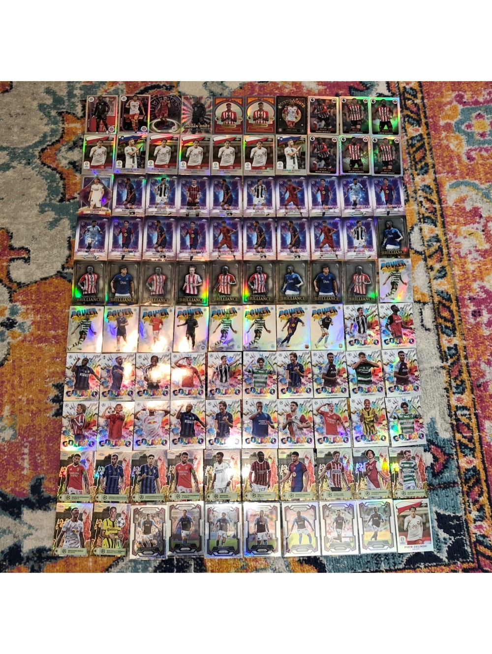 TOPPS CHROME UEFA 2024-25 100 REFRACTOR CARD LOT GOLAZO WONDERKIDS PRIZM MERLIN
